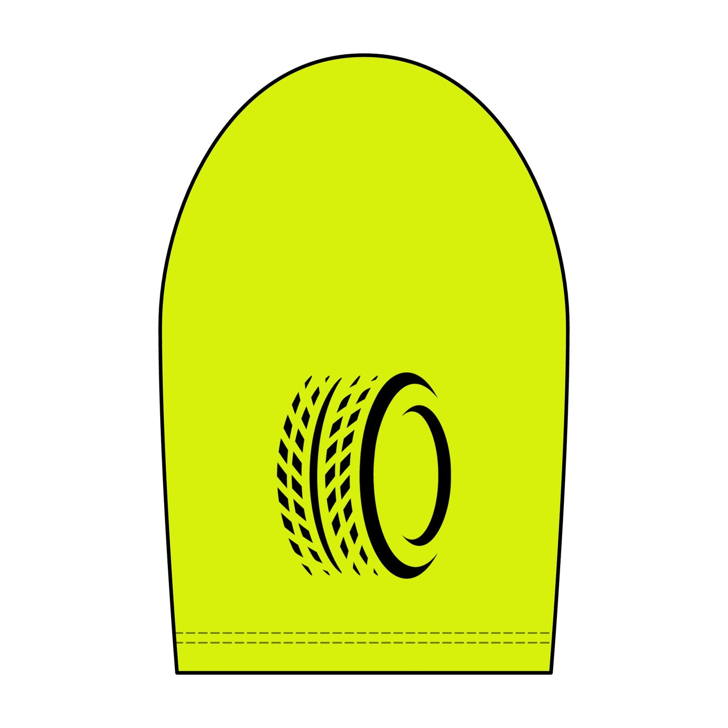 ANSI Class 2 High-Visibility Orange Safety Tee — 'Rubber Lab' Tire Logo