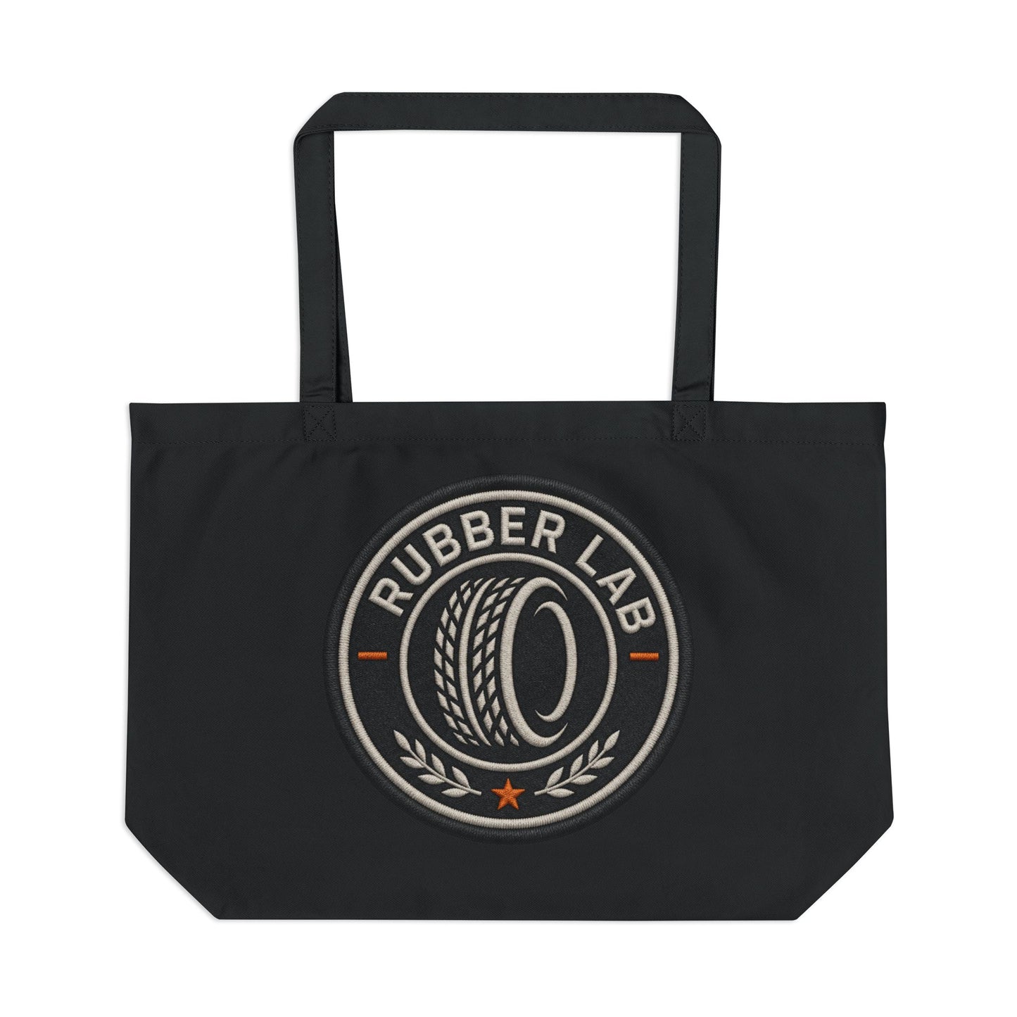 Rubber Lab Tire Logo Eco Tote — Large Reusable Canvas Grocery & Gear Bag