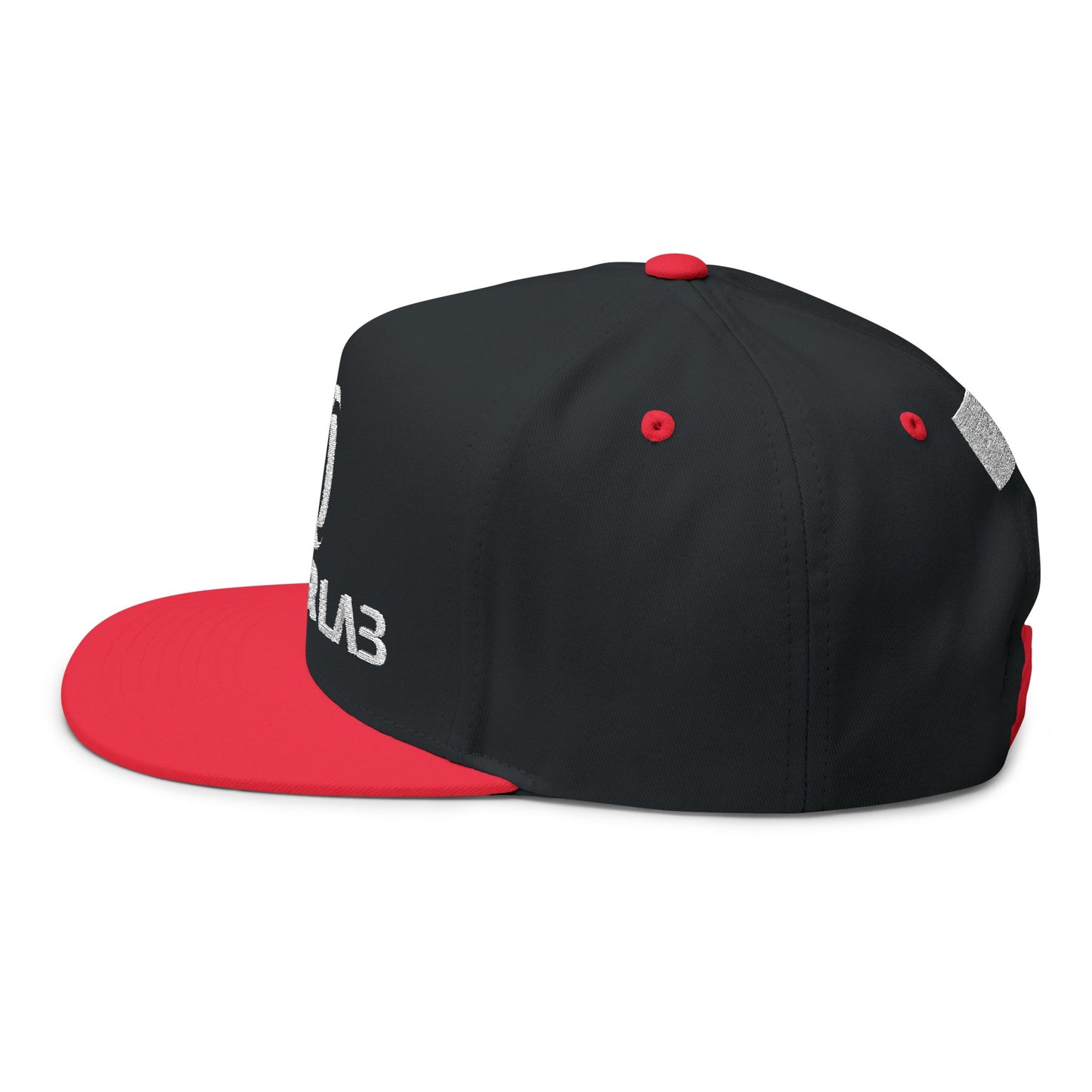 Rubber Lab Embroidered Flat Bill Cap