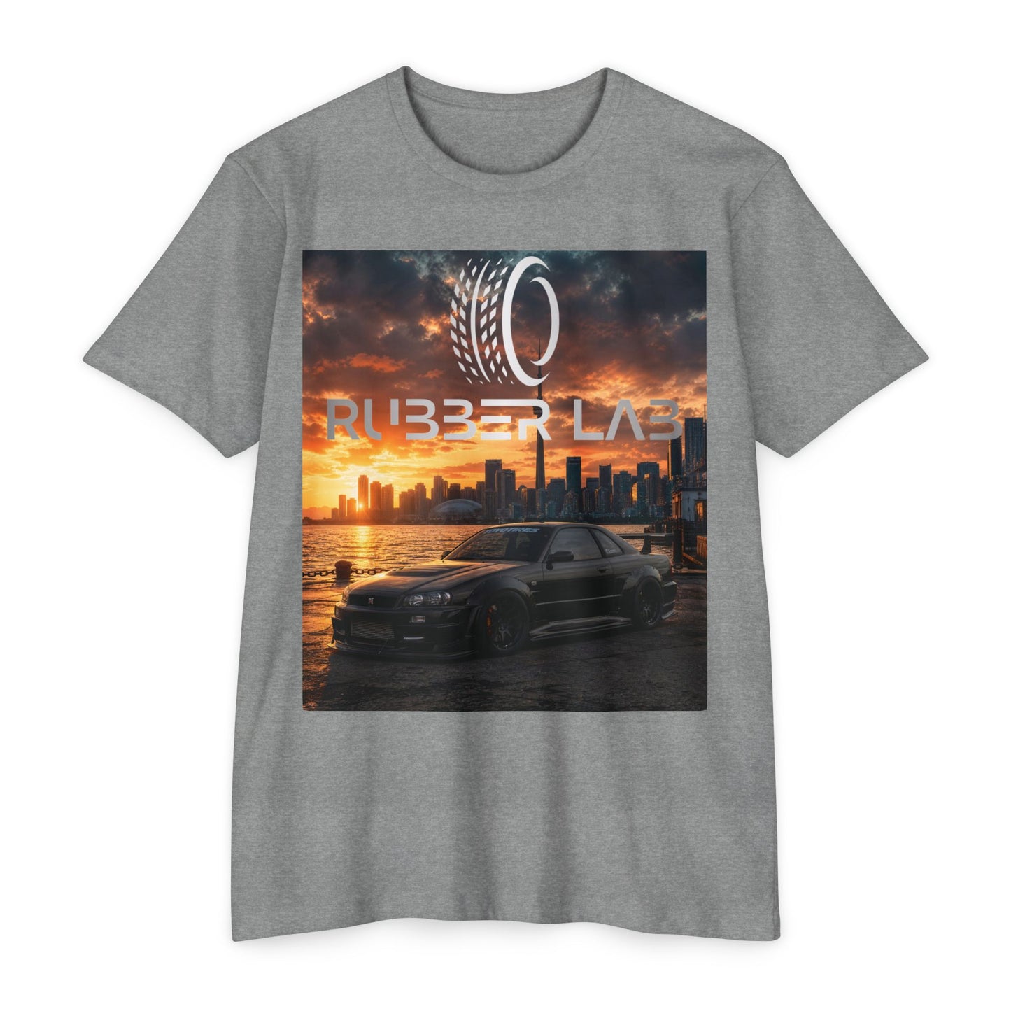 RubberLab Sunset Skyline Car T-Shirt