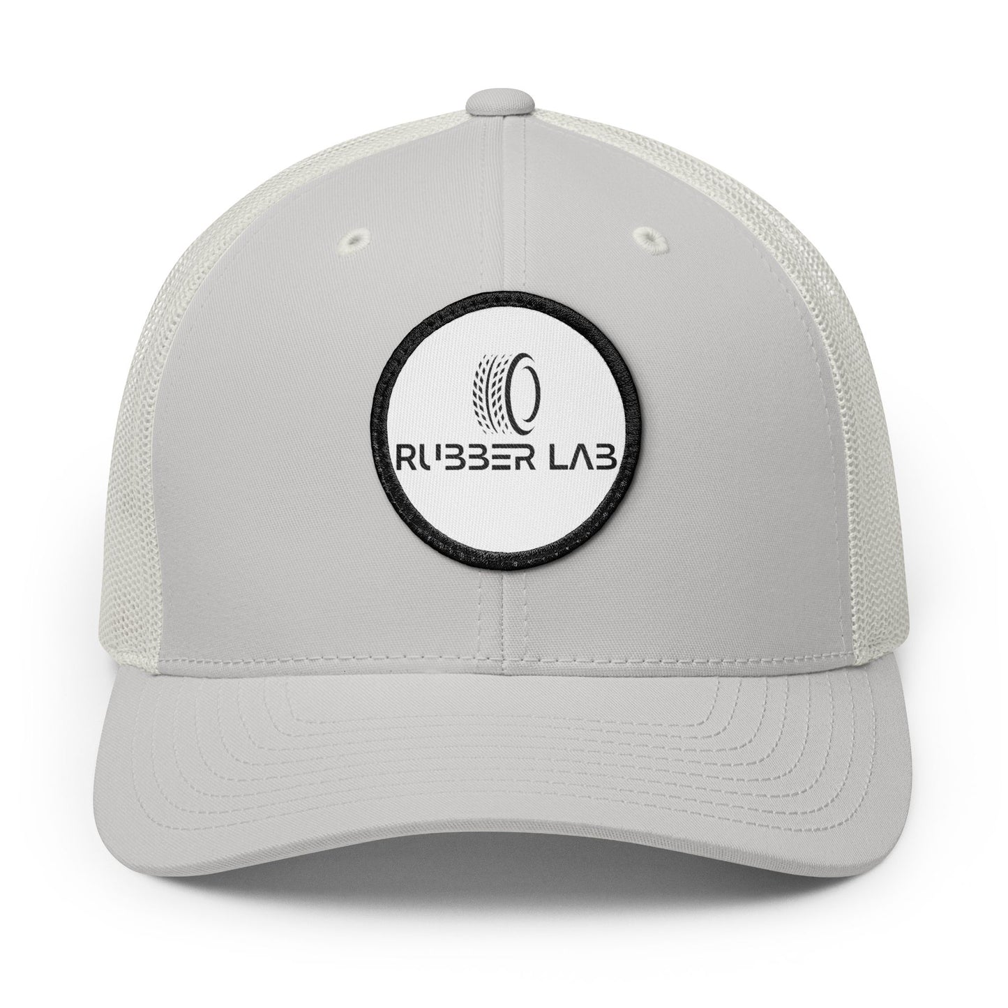 Rubber Lab Patch Trucker Cap — Embroidered Snapback Hat