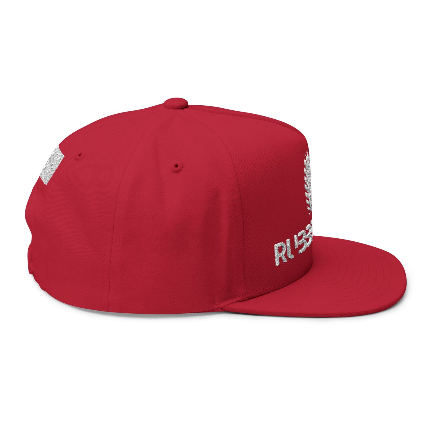 Rubber Lab Embroidered Flat Bill Cap