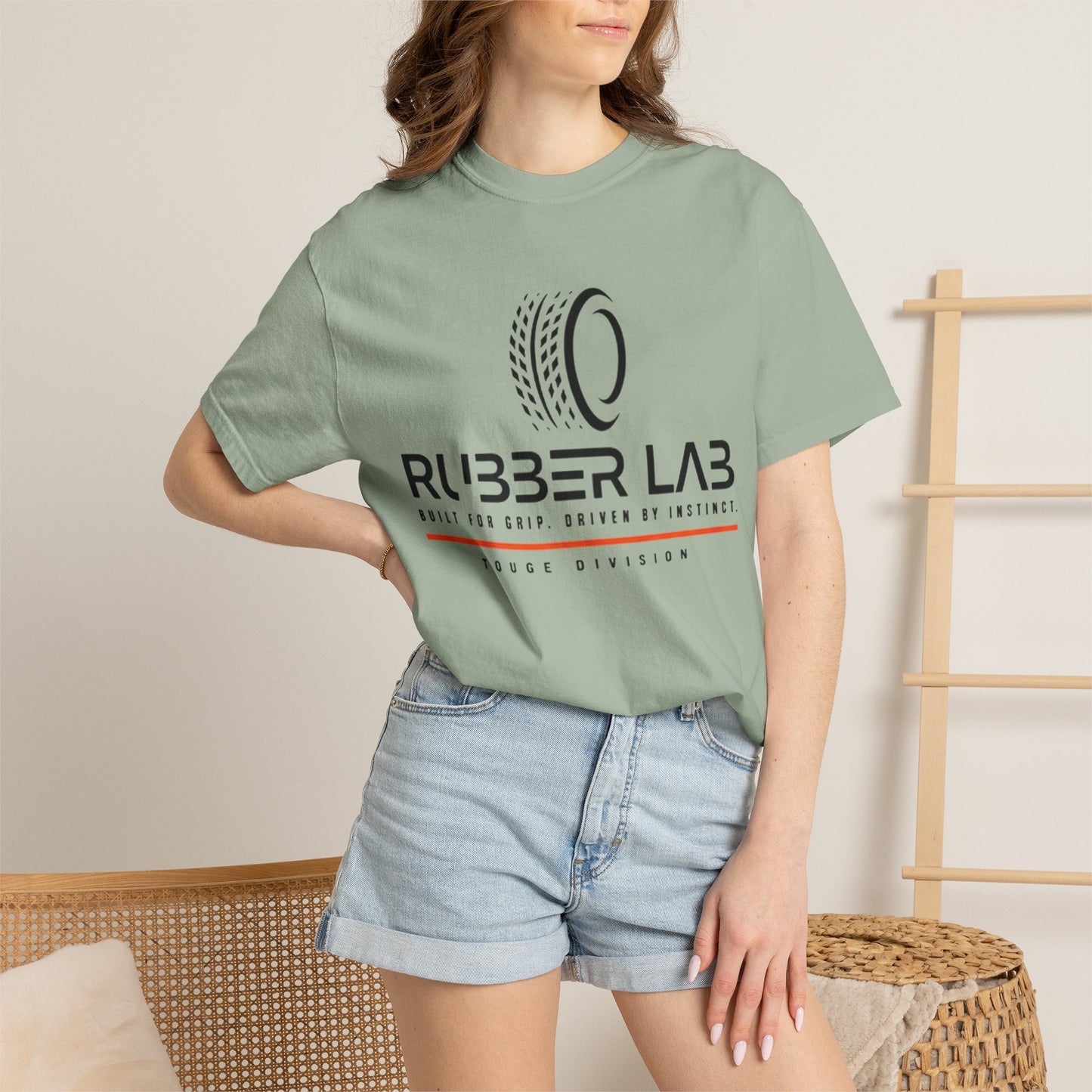 Rubber Lab Roadscape Graphic T-Shirt — 'Torque Division' Back Print