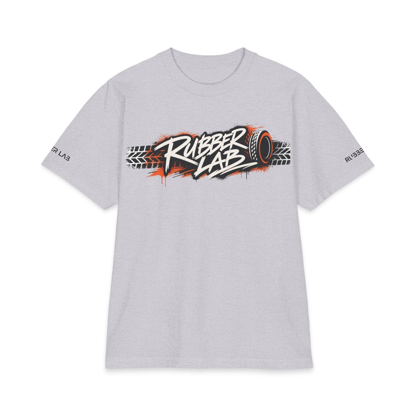 T-Shirt — 'Rubber Lab' Tire Track Graphic Tee