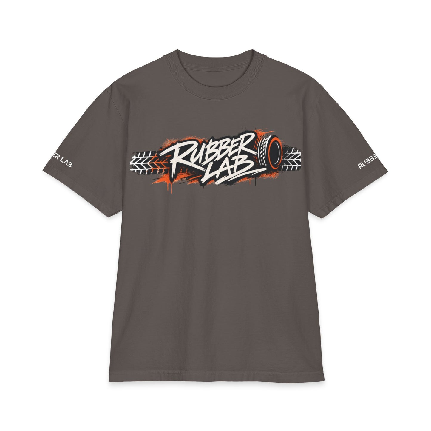 T-Shirt — 'Rubber Lab' Tire Track Graphic Tee