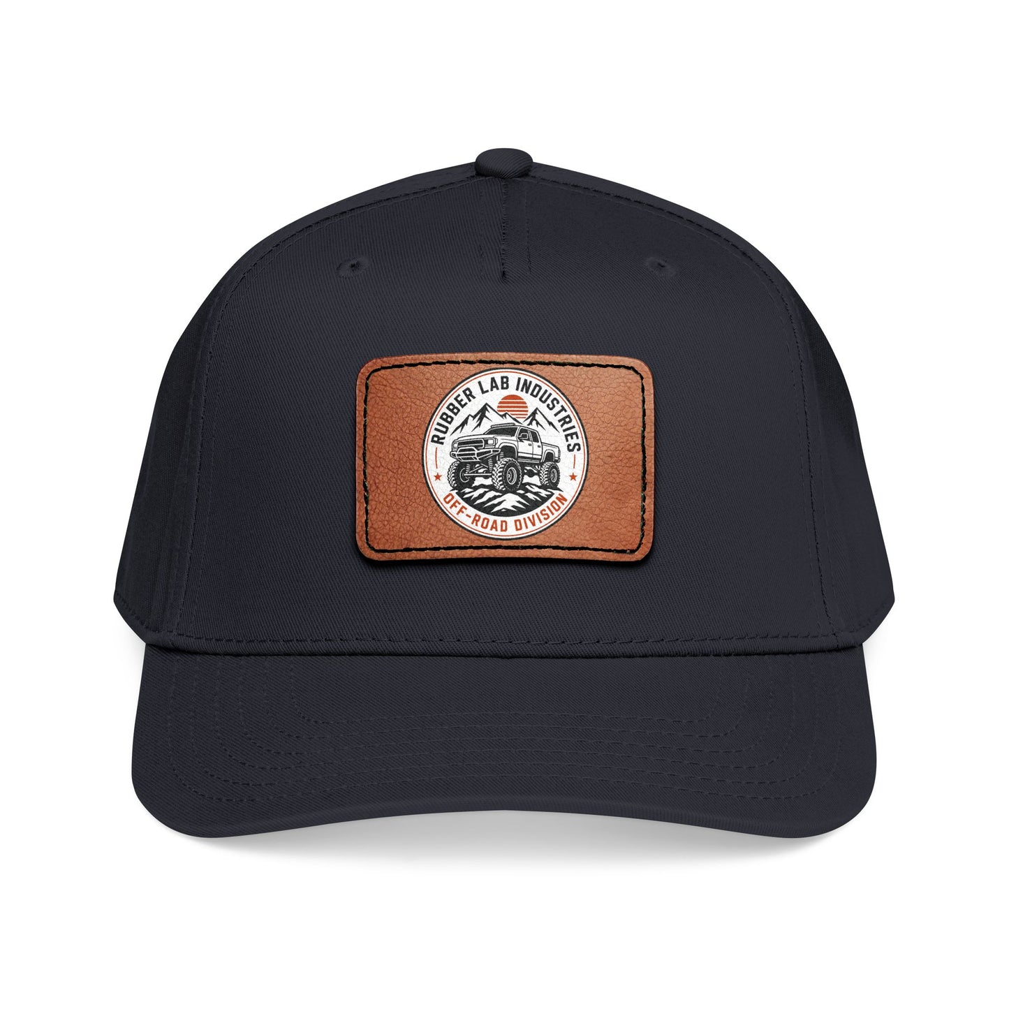 Leather Patch Motorcycle Logo Baseball Cap
