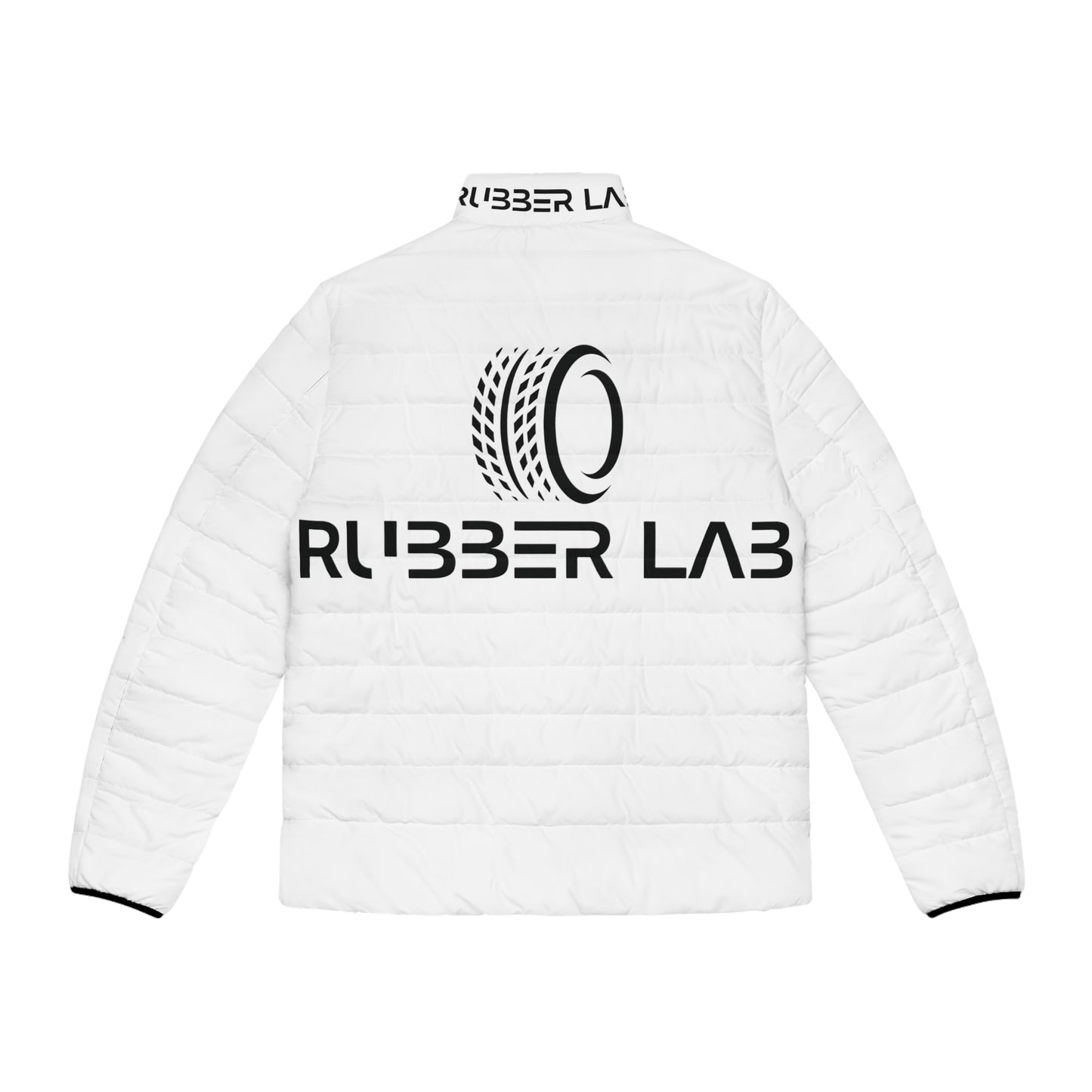 Rubber Lab Logo Puffer Jacket — Men's Lightweight Quilted Coat