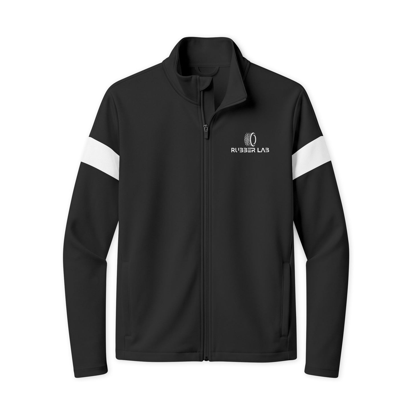 Travel Full-Zip Jacket — Rubber Lab Logo Athletic Track Jacket