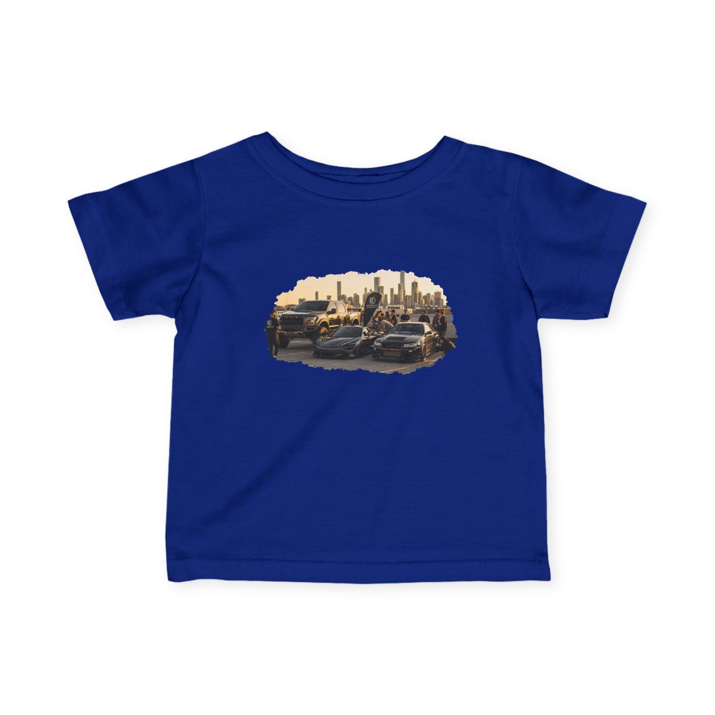 Infant Tee — Vintage Car Parking Photo "Rubber Lab" Graphic