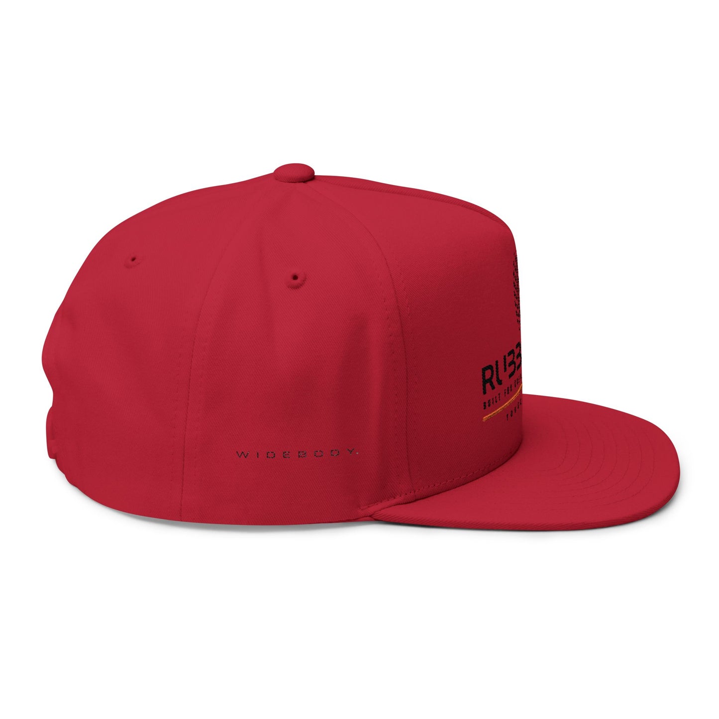 Flat Bill Cap — Rubber Lab Embroidered Logo Snapback