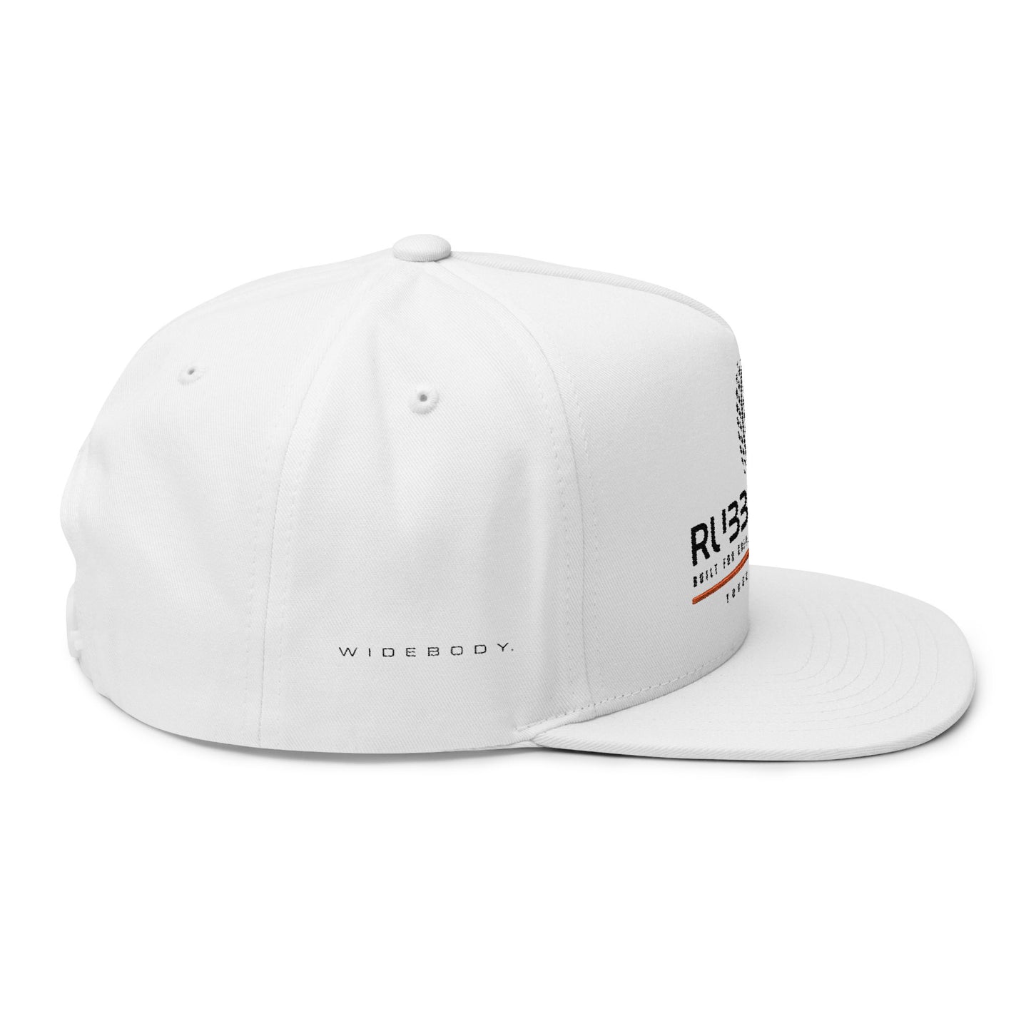 Flat Bill Cap — Rubber Lab Embroidered Logo Snapback