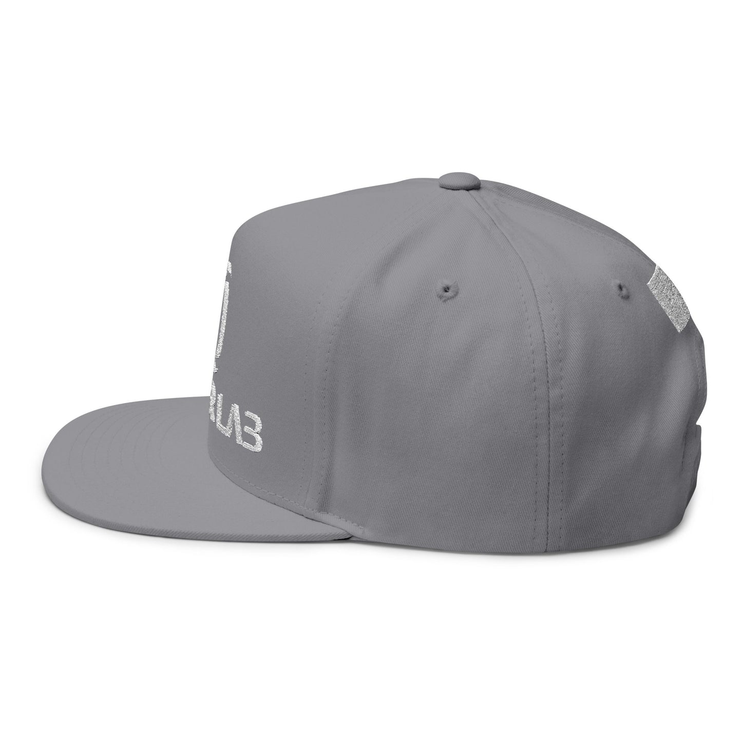 Rubber Lab Embroidered Flat Bill Cap
