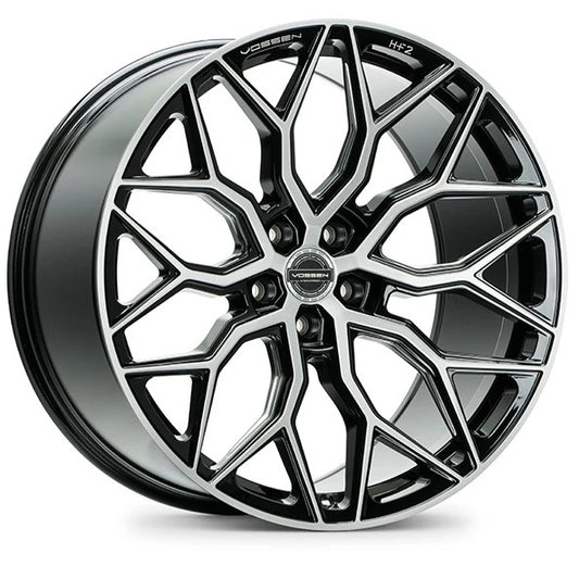 Vossen 24" HF2 Brushed Gloss Black 5-Bolt